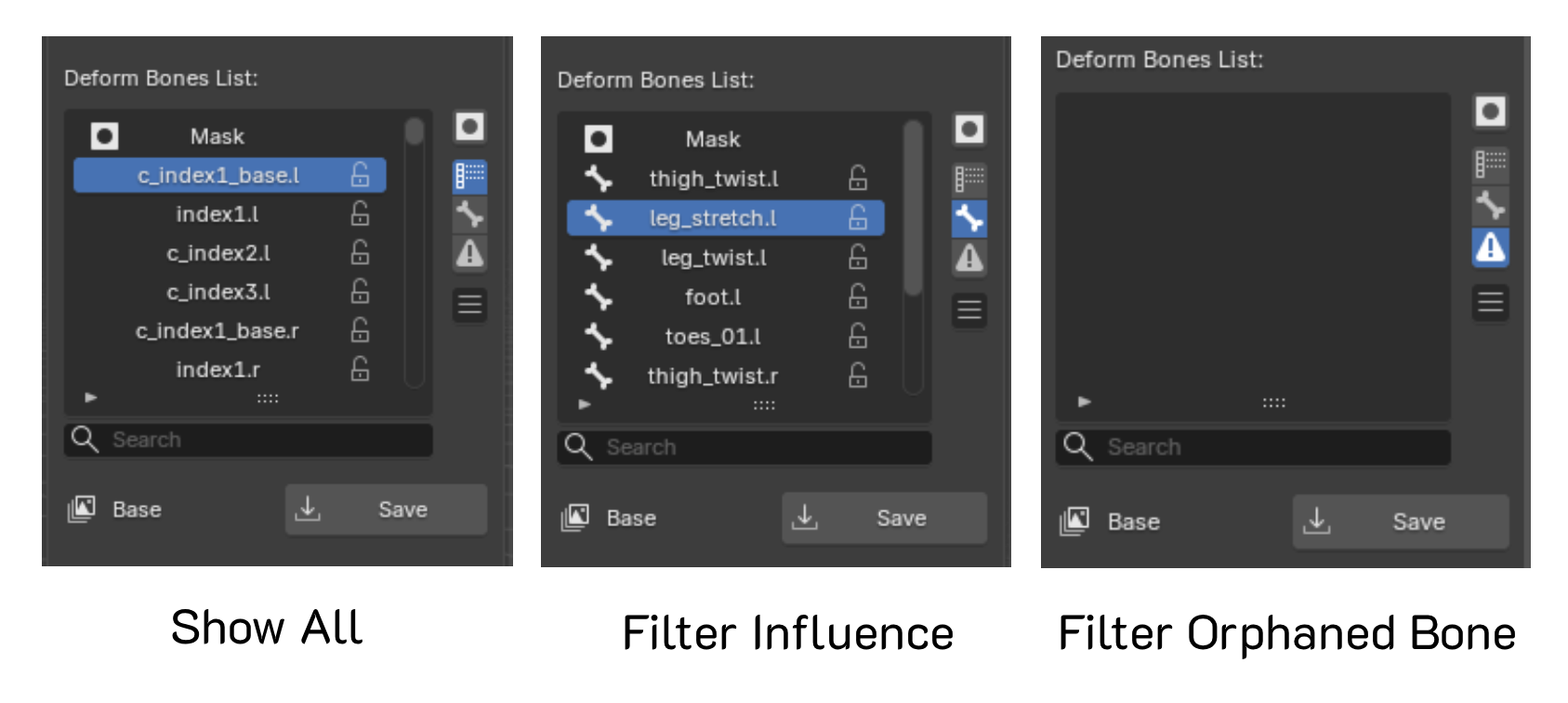 Deform Bone List